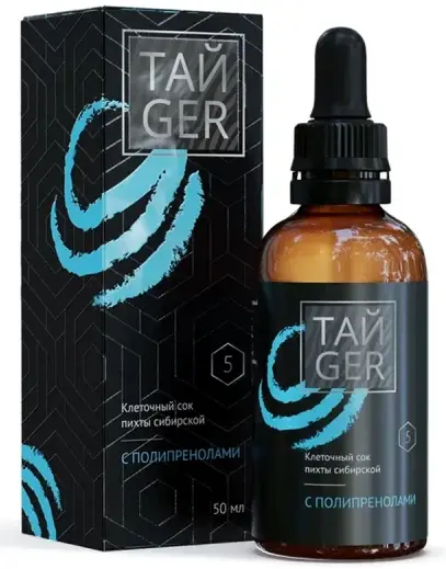 Клеточный сок пихты сибирской с полипренолами ТАЙGER, 50 мл