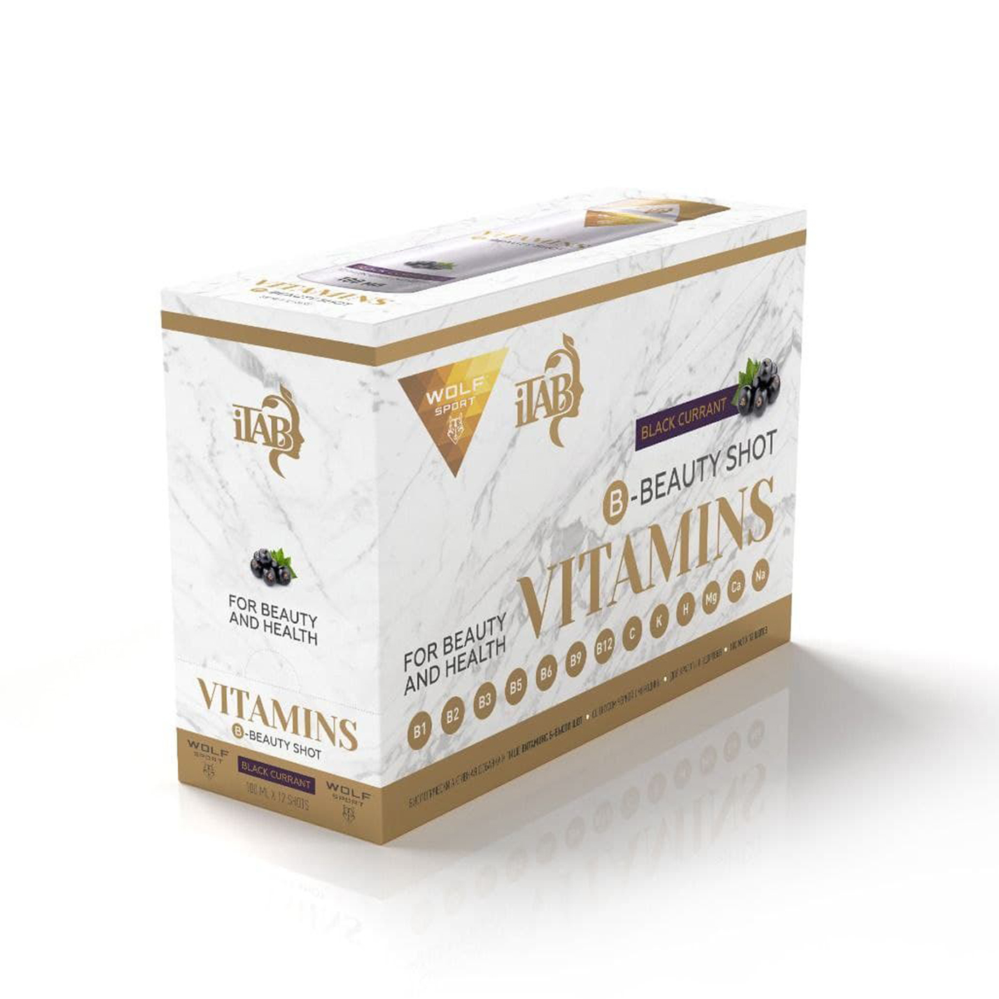 B-комплекс с магнием и витамином C со вкусом чёрной смородины / 12 шт