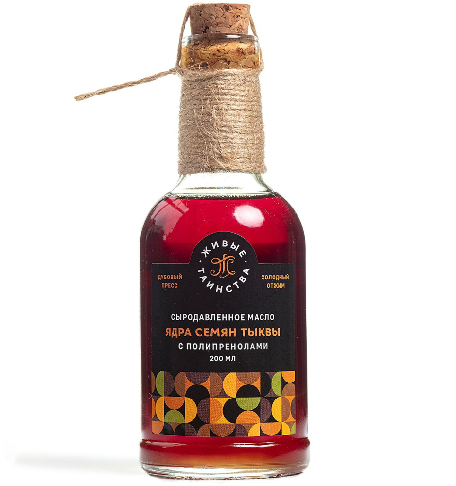 Сыродавленное масло Ядра семян тыквы с полипренолами, 200 мл