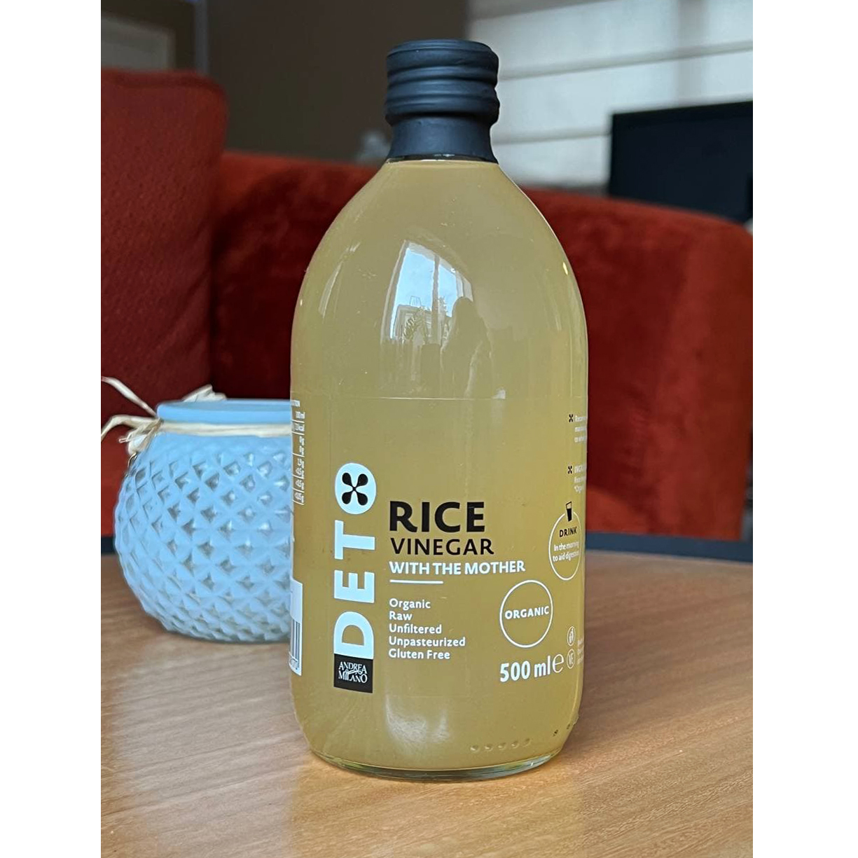 Рисовый органический нефильтрованный уксус, 500 мл