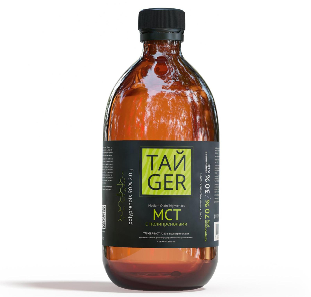 Масло МСТ ТАЙGER с полипренолами 90 %, 500 мл  /  2 г