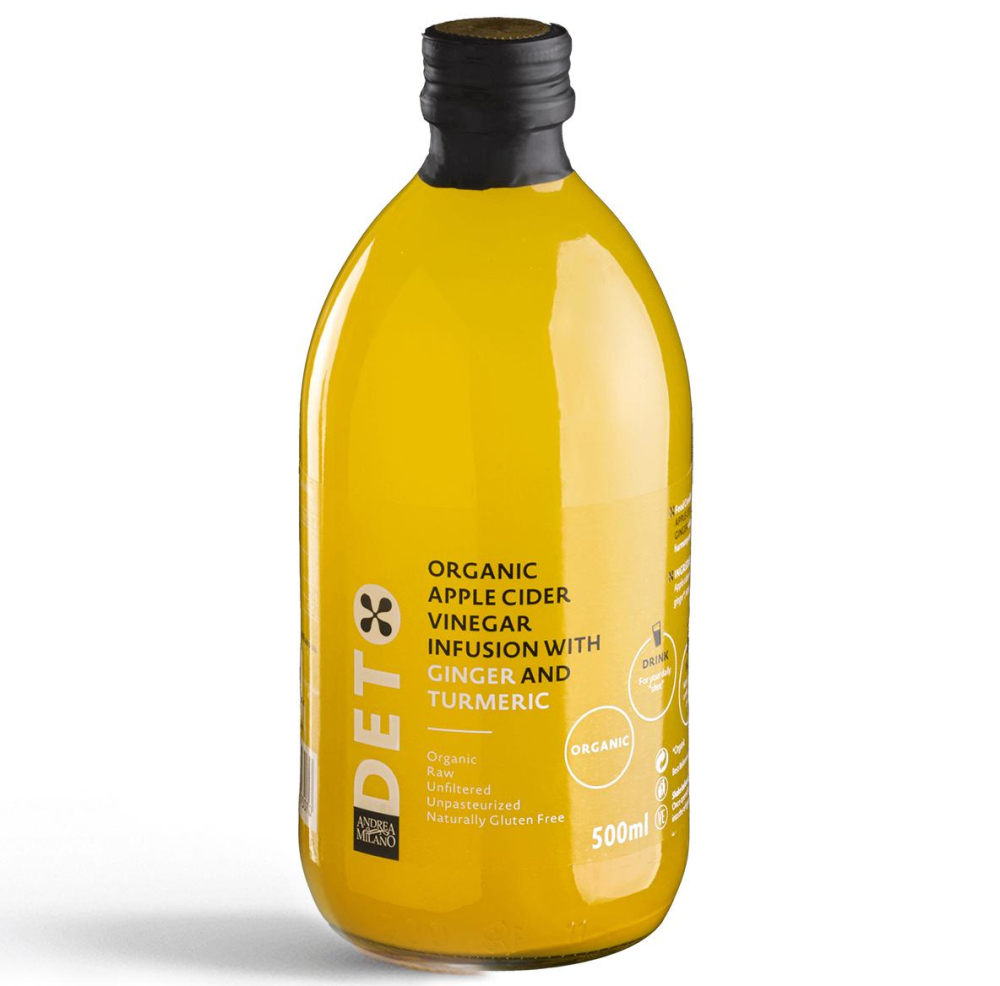 Яблочный органический уксус с имбирем и куркумой, 500 мл