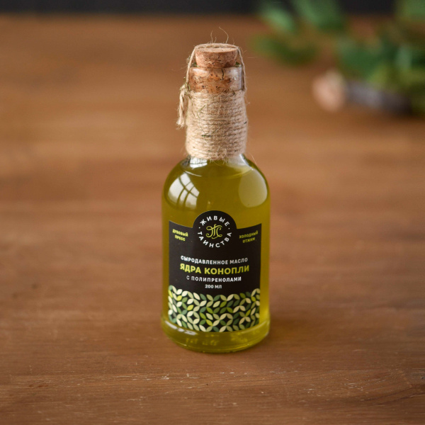 Сыродавленное масло Ядра конопли с полипренолами, 200 мл