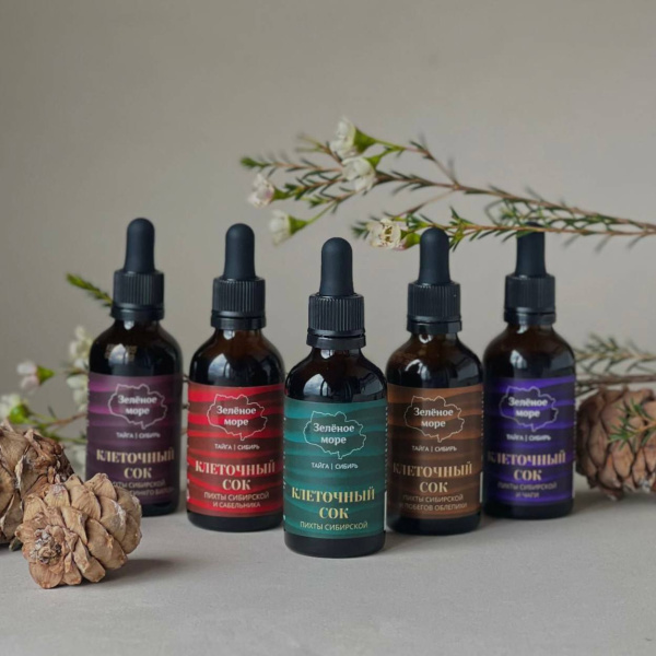 Клеточный сок пихты сибирской с сурепкой и гинкго билоба «Зелёное море», 50 мл