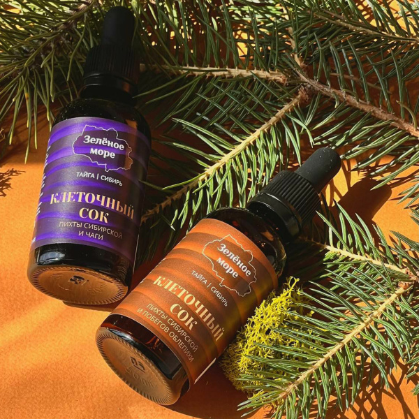 Клеточный сок пихты сибирской и чаги «Зелёное море», 50 мл