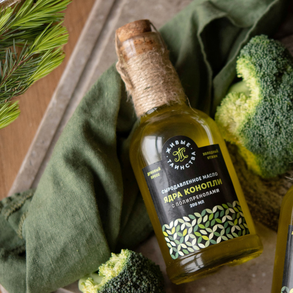 Сыродавленное масло Ядра конопли с полипренолами, 200 мл
