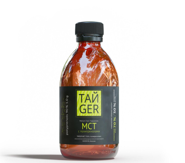 Масло МСТ ТАЙGER с полипренолами 90 %, 250 мл / 1 г